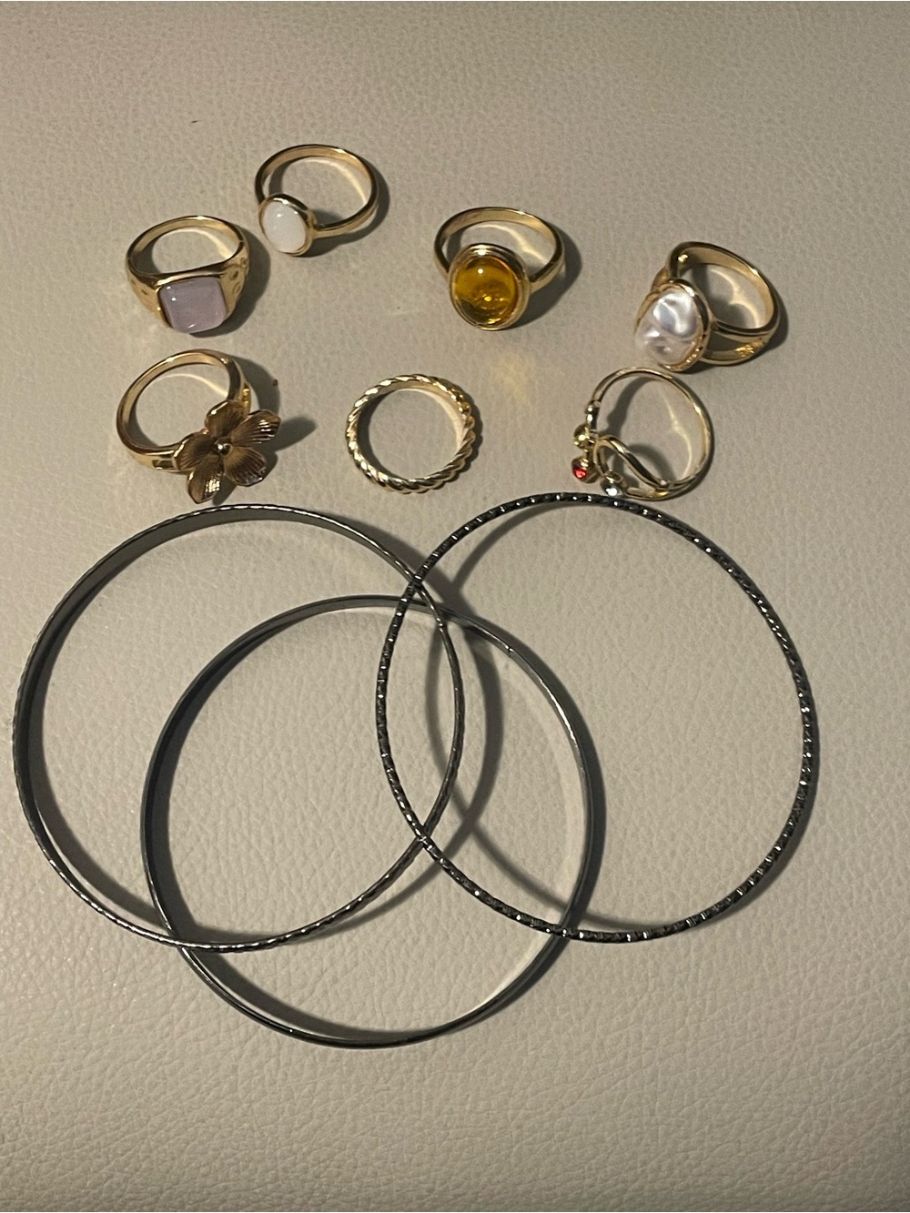 NEW Shein Jewelry Bundle | Chunky Gold Rings & Silver Hoops Set
